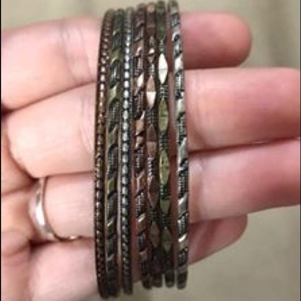 Metal stackable bracelets